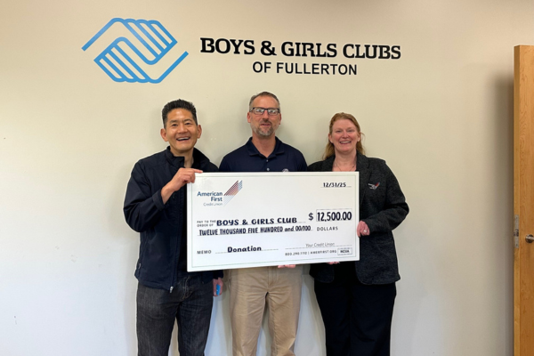 AFCU Associates Presenting Check