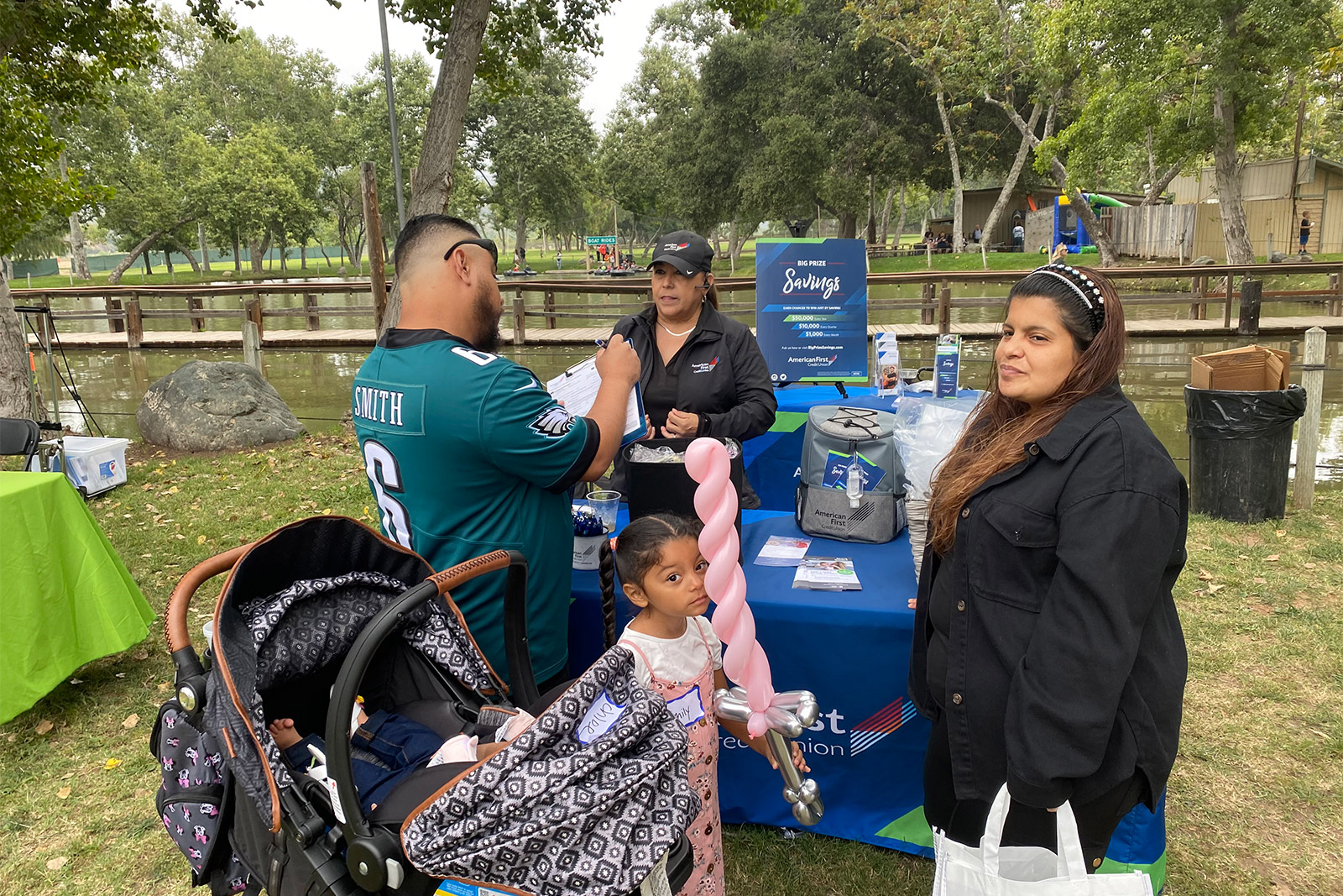 american first members at a picnic