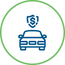Icon of car and money tag