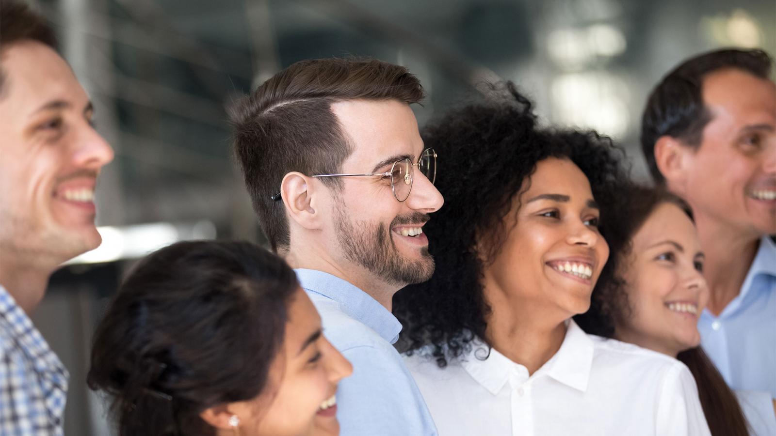 smiling group of young individuals